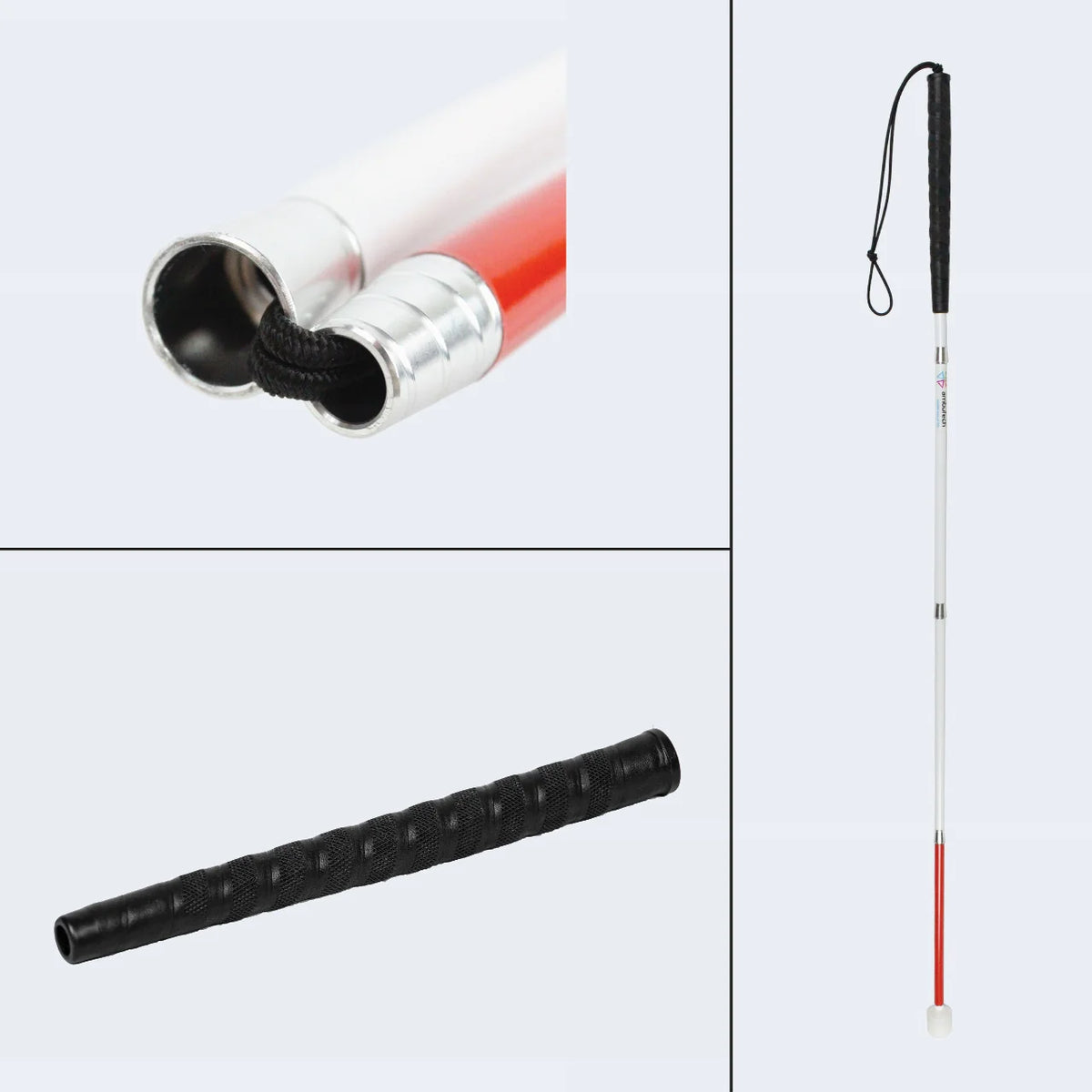 Aluminum Mobility Cane with Hook-On Marshmallow Tip