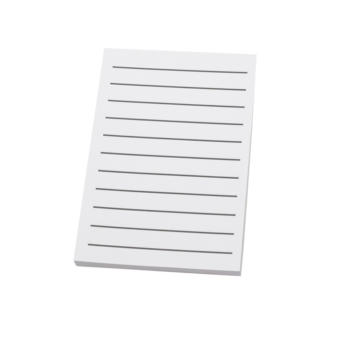This sticky bold line notepad is similar to our Bold Line Paper (product number BLP100). The lines will help low vision individuals when writing notes. The underside of each page has a sticky area for posting notes on virtually any surface. 50 sticky notes per gummed pad.
