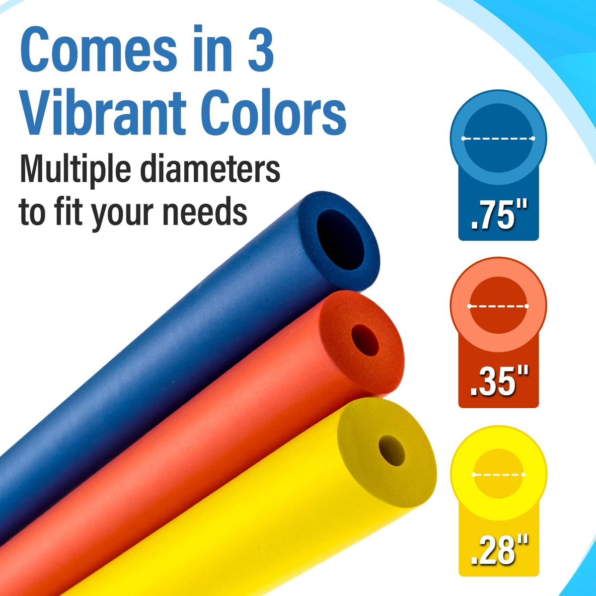 Foam Tubing for Grip - 6 Count